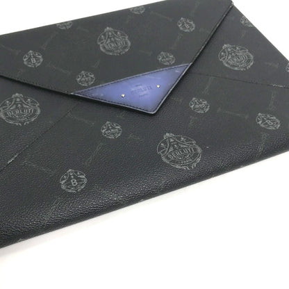 Berluti Clutch Bag Leather Black Logo Mens