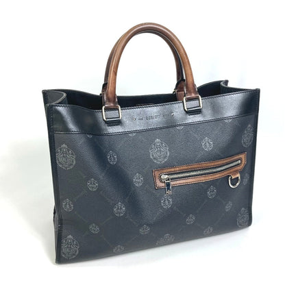 Berluti Tote Bag Canvas / Leather Black Ulysse Small Mens