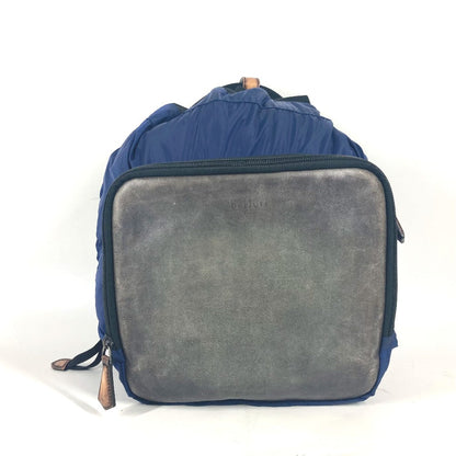 Berluti Backpack Leather / Nylon Blue Logo Mens