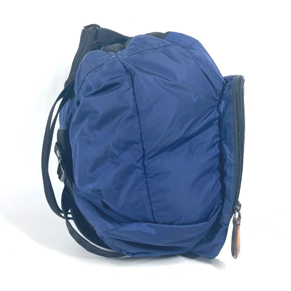 Berluti Backpack Leather / Nylon Blue Logo Mens