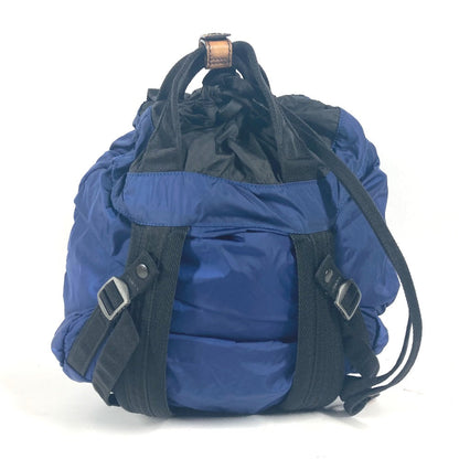 Berluti Backpack Leather / Nylon Blue Logo Mens