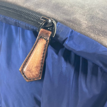 Berluti Backpack Leather / Nylon Blue Logo Mens