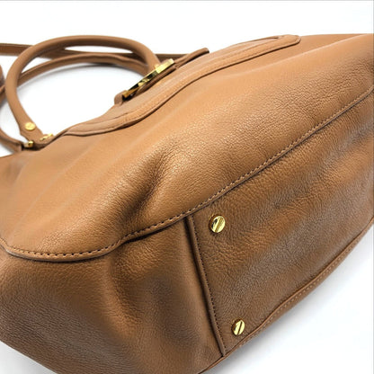 Tory Burch Tote Bag Leather Camel Brown Amanda Handbag