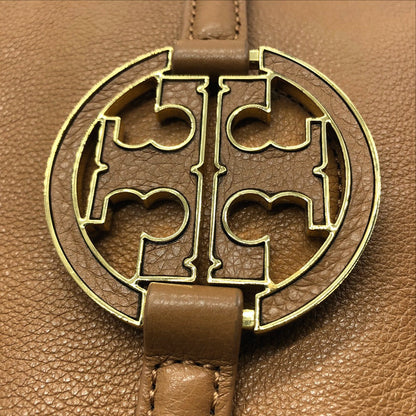 Tory Burch Tote Bag Leather Camel Brown Amanda Handbag