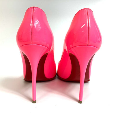 Christian Louboutin Pumps 3140495 Patent Leather Fluorescent Pink Pigalle Follies Women 36