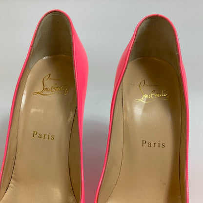 Christian Louboutin Pumps 3140495 Patent Leather Fluorescent Pink Pigalle Follies Women 36