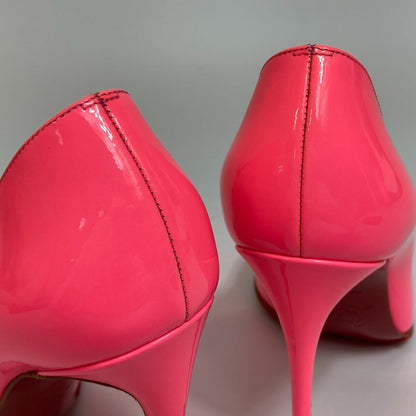 Christian Louboutin Pumps 3140495 Patent Leather Fluorescent Pink Pigalle Follies Women 36