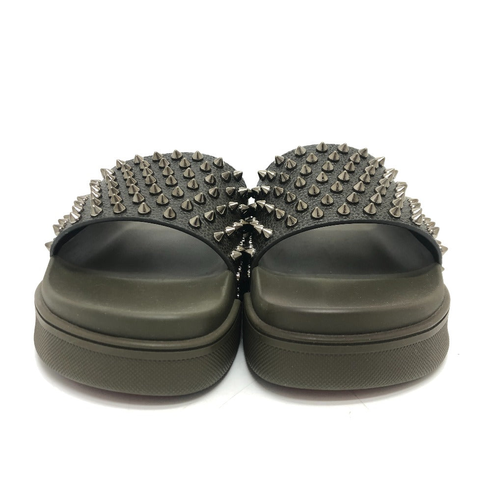 Christian Louboutin Sandals 1211099 Rubber Green Full Fun Slippers 39