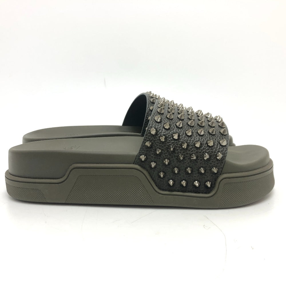 Christian Louboutin Sandals 1211099 Rubber Green Full Fun Slippers 39