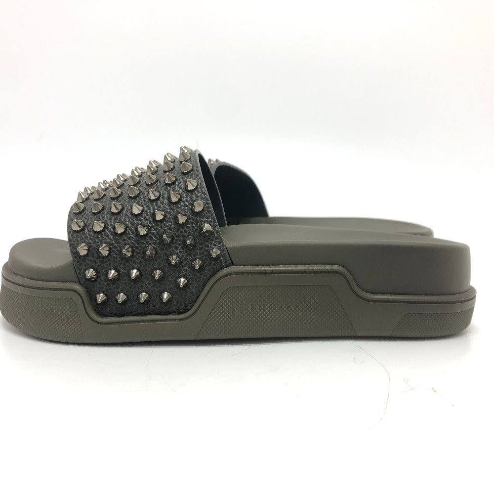 Christian Louboutin Sandals 1211099 Rubber Green Full Fun Slippers 39