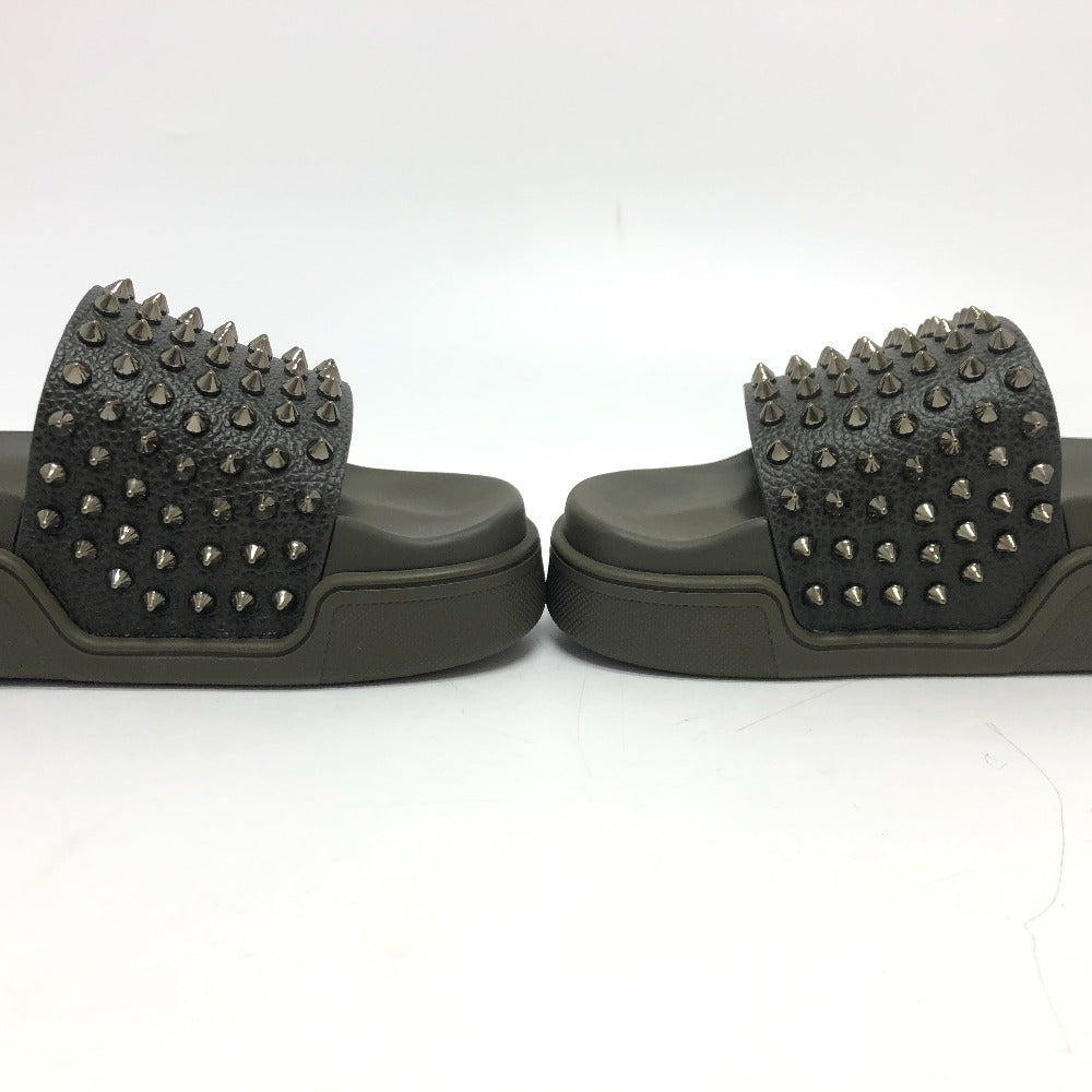 Christian Louboutin Sandals 1211099 Rubber Green Full Fun Slippers 39
