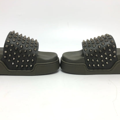 Christian Louboutin Sandals 1211099 Rubber Green Full Fun Slippers 39