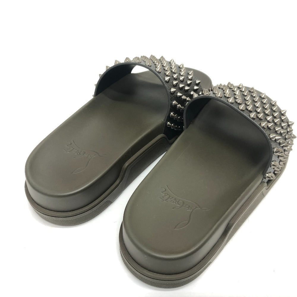 Christian Louboutin Sandals 1211099 Rubber Green Full Fun Slippers 39