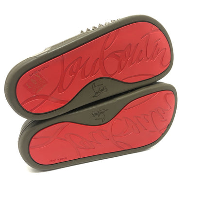 Christian Louboutin Sandals 1211099 Rubber Green Full Fun Slippers 39