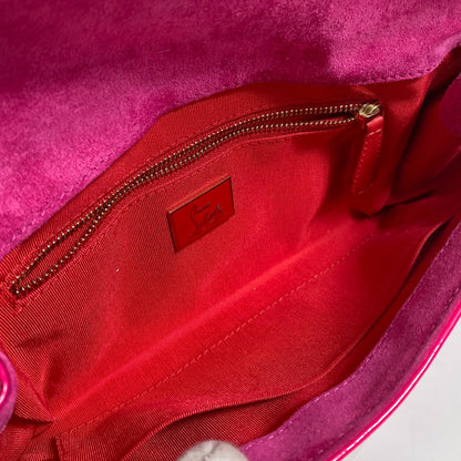 Christian Louboutin Clutch Bag 1120586 Calfskin/Patent Leather/Suede Brown X Pink By Color Riviera