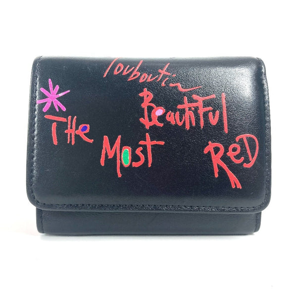Christian Louboutin Trifold Wallet 1205105 Leather Black Rubigaga