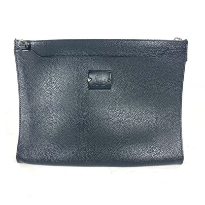 Christian Louboutin Shoulder Bag Leather Black Crossbody Logo Sky Sky Mens