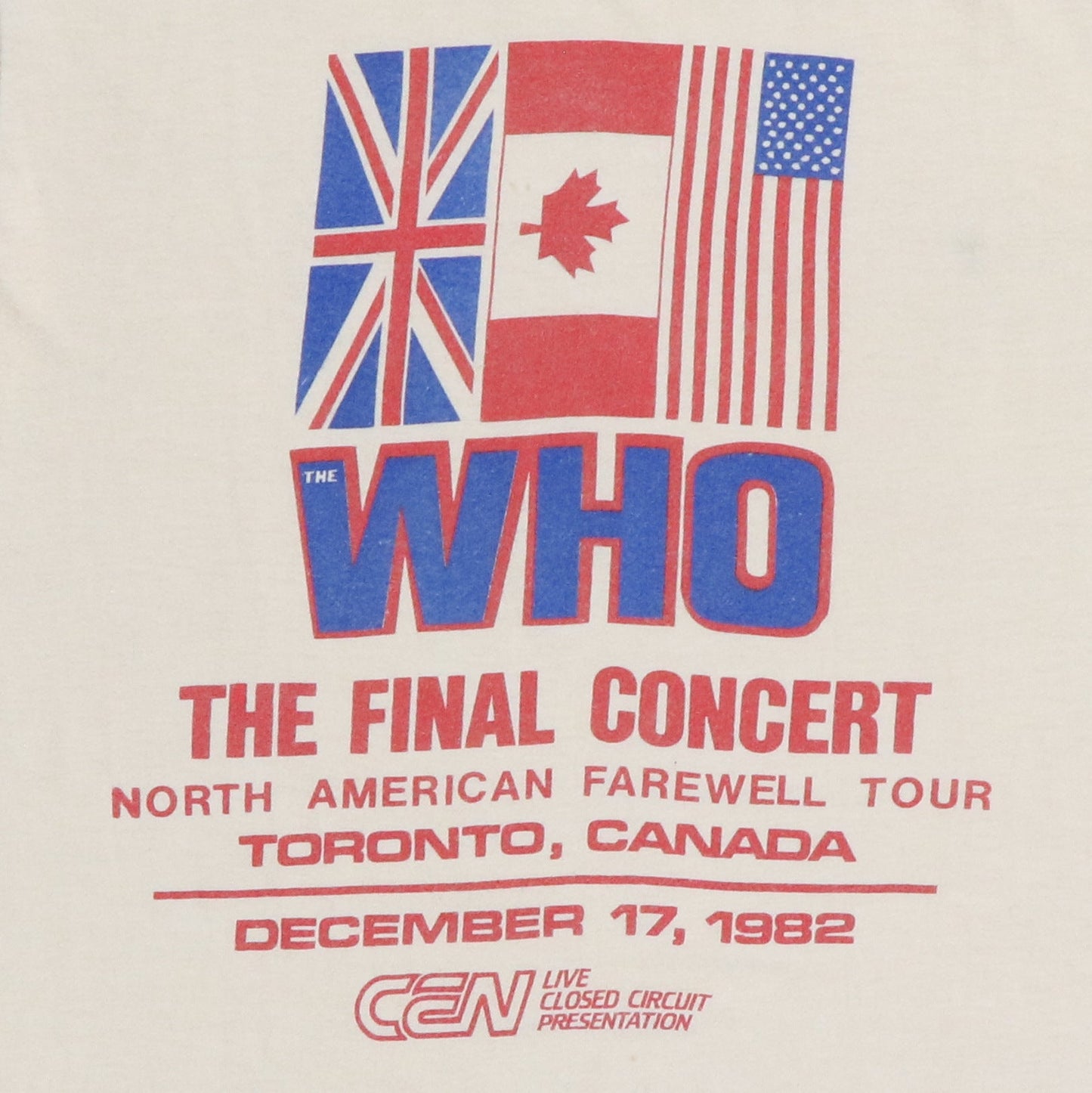 Shirt 1982 The Who Final Concert