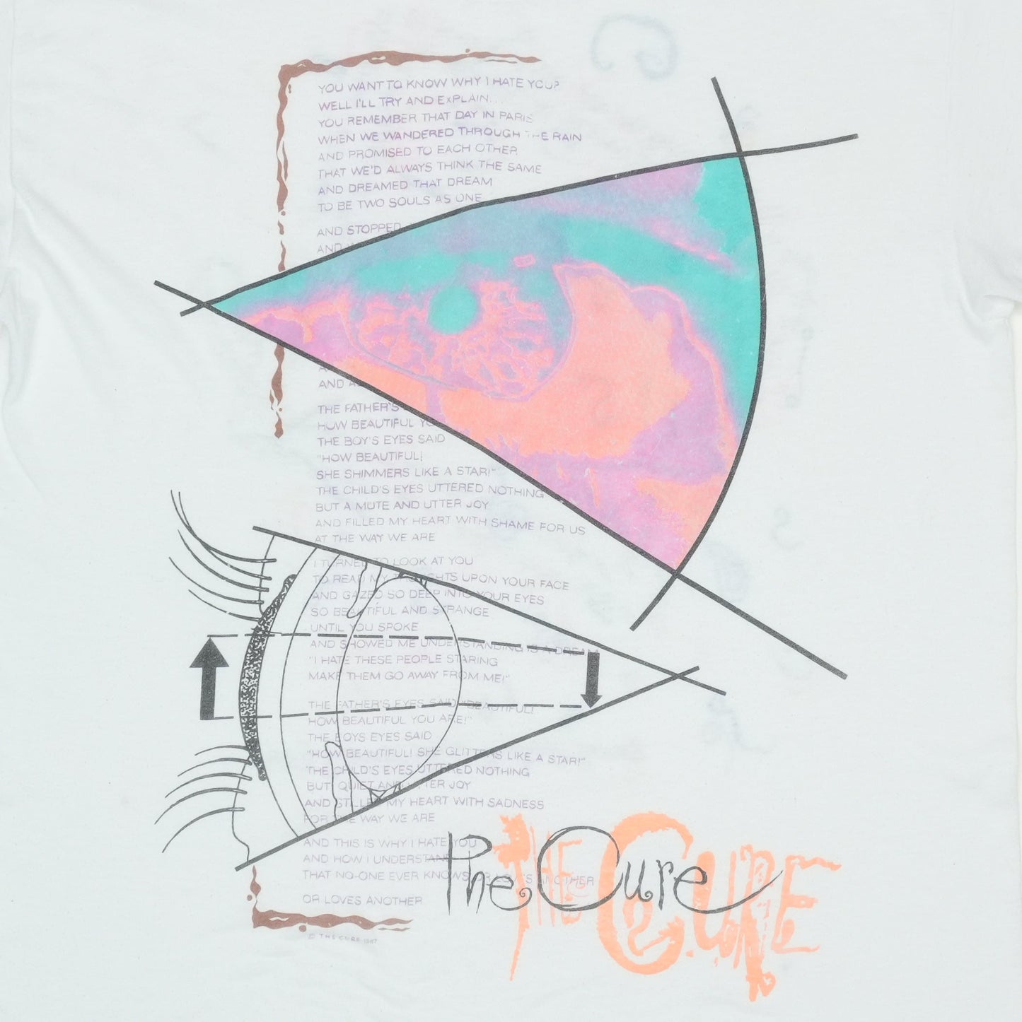 1987 The Cure Kissing Tour Shirt