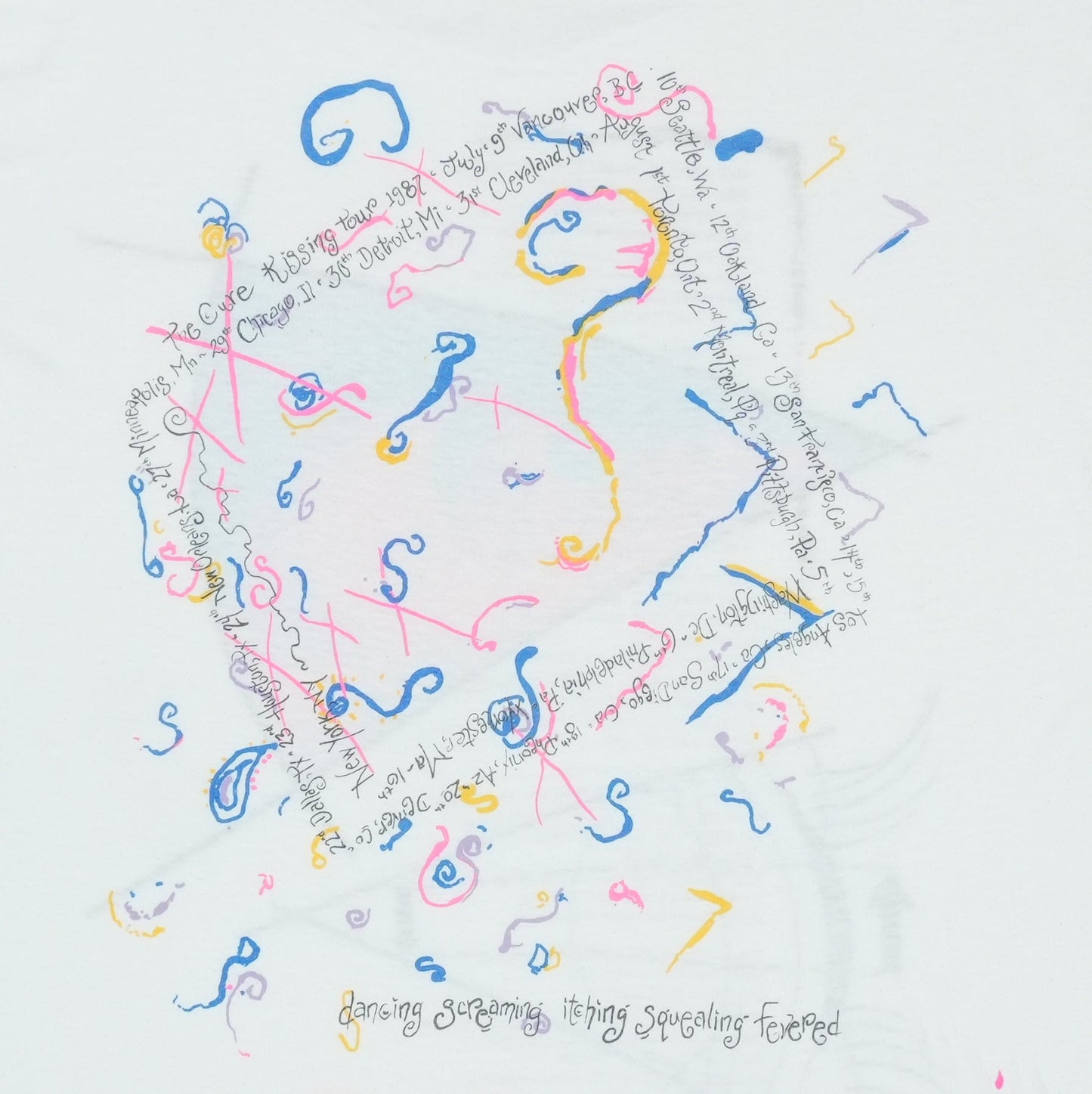 1987 The Cure Kissing Tour Shirt