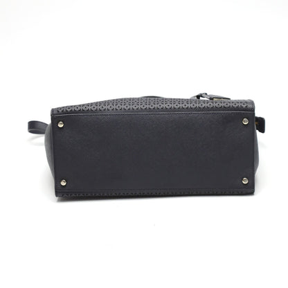Kate Spade Handbag Leather Navy Shoulder Bag 2Way Women