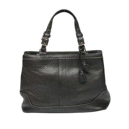 Coach Handbag 5055 Leather Black Hamptons Fringe Women