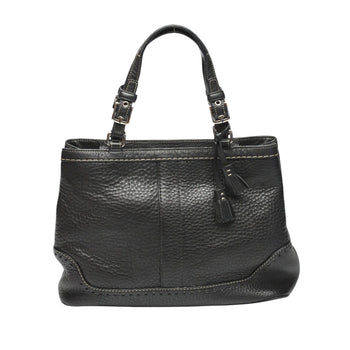 Coach Handbag 5055 Leather Black Hamptons Fringe Women