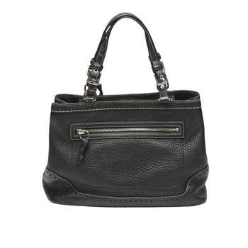 Coach Handbag 5055 Leather Black Hamptons Fringe Women