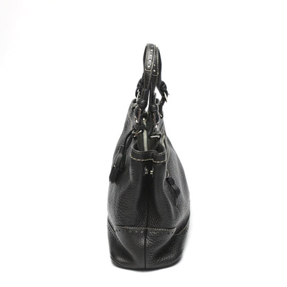 Coach Handbag 5055 Leather Black Hamptons Fringe Women