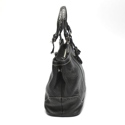 Coach Handbag 5055 Leather Black Hamptons Fringe Women