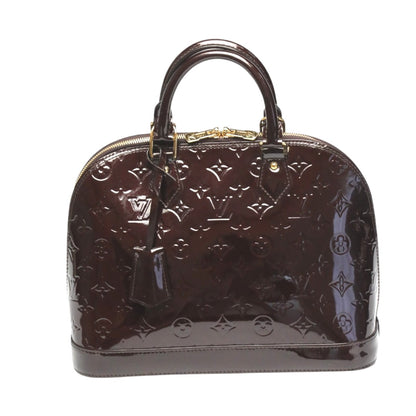 Louis Vuitton Handbag M91611 Monogram Vernis Wine-Red Handbag Vernis Alma Pm Women