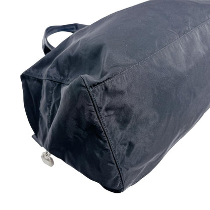 Prada Boston Duffel Bag Nylon Black Plain Travel Bag Duffle Bag