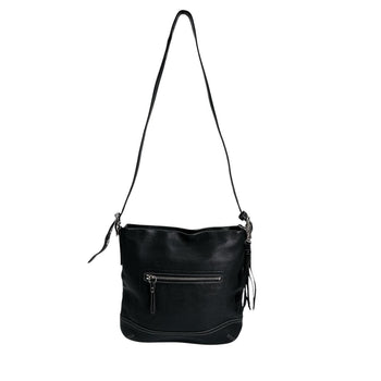 Coach Shoulder Bag K04S-1428 Leather Black Tassel Diagonal Crossing