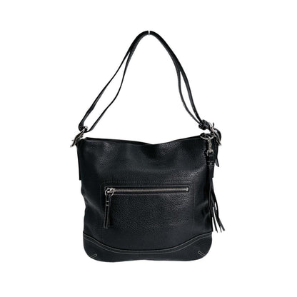 Coach Shoulder Bag K04S-1428 Leather Black Tassel Diagonal Crossing