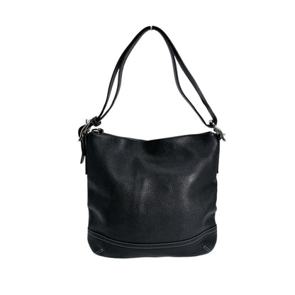 Coach Shoulder Bag K04S-1428 Leather Black Tassel Diagonal Crossing