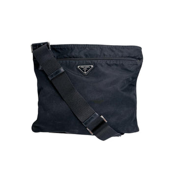Prada Shoulder Bag Nylon Black Triangle Logo