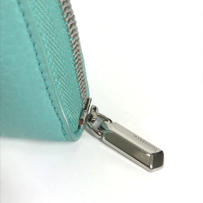 Tiffany&Co. Coin Case Leather Mint Green Compact Wallet Return To Tiffany & Co. Women