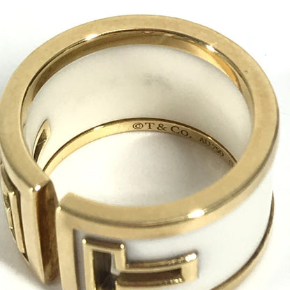 Tiffany&Co. Ring Au750, Ceramic Gold T Cut Out 6.5