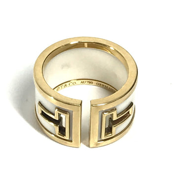 Tiffany&Co. Ring Au750, Ceramic Gold T Cut Out 6.5