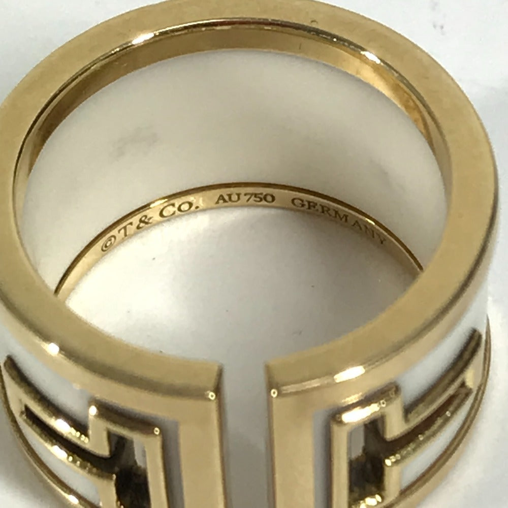 Tiffany&Co. Ring Au750, Ceramic Gold T Cut Out 6.5