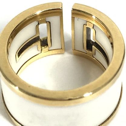 Tiffany&Co. Ring Au750, Ceramic Gold T Cut Out 6.5