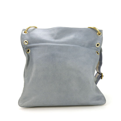 Bally Shoulder Bag Leather Blue Women