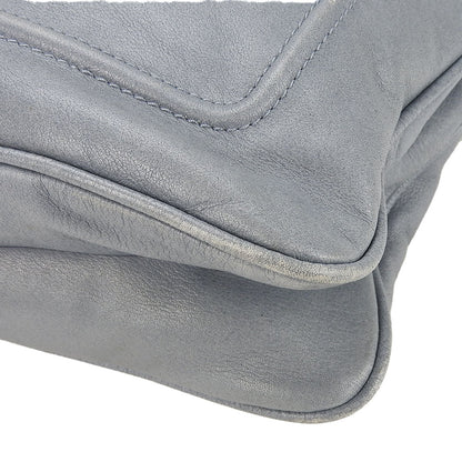 Bally Shoulder Bag Leather Blue Women