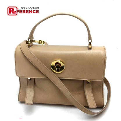 Saint Laurent Paris Handbag 368229 Leather Beige Muse Toe Women