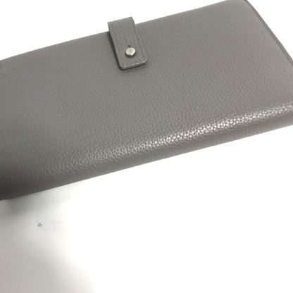 Yves Saint Laurent Long Wallet Purse 504981 Leather Gray Long Wallet Sac De Jules Women