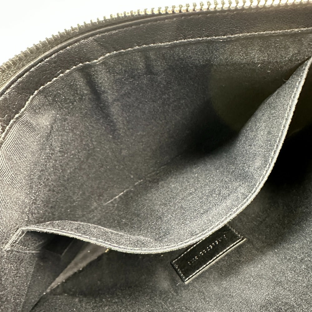 Saint Laurent Paris Clutch Bag 565722 Coated Canvas, Leather Gray Pouch Rive Gauche Mens