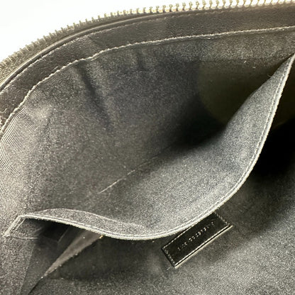 Saint Laurent Paris Clutch Bag 565722 Coated Canvas, Leather Gray Pouch Rive Gauche Mens