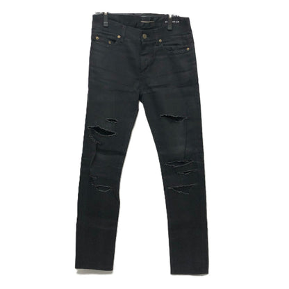 Saint Laurent Paris Pants Cotton Black Crash M/Sk-Lw