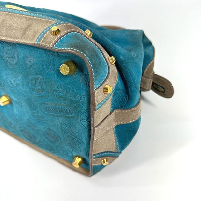 Loewe Boston Duffel Bag Leather / Suede Blue 160Th Anniversary Women