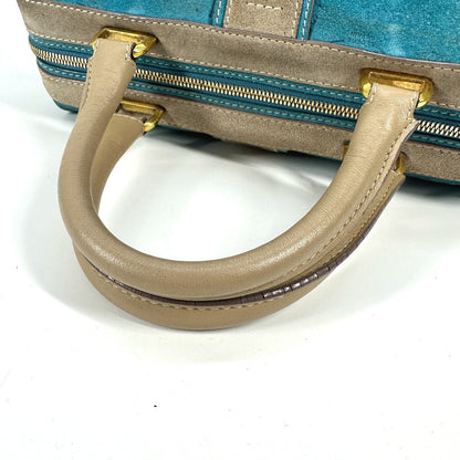 Loewe Boston Duffel Bag Leather / Suede Blue 160Th Anniversary Women